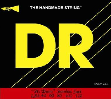 DR - Hi-Beam - Stainless Steel - Lite - 5 String Bass Guitar Strings - 40-120 - LR5-40 - Poppa's Music