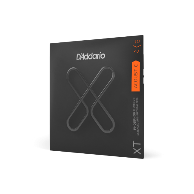 D'Addario XTAPB1047, XT Phosphor Bronze Acoustic Guitar Strings, Extra Light, 10-47 - Poppa's Music
