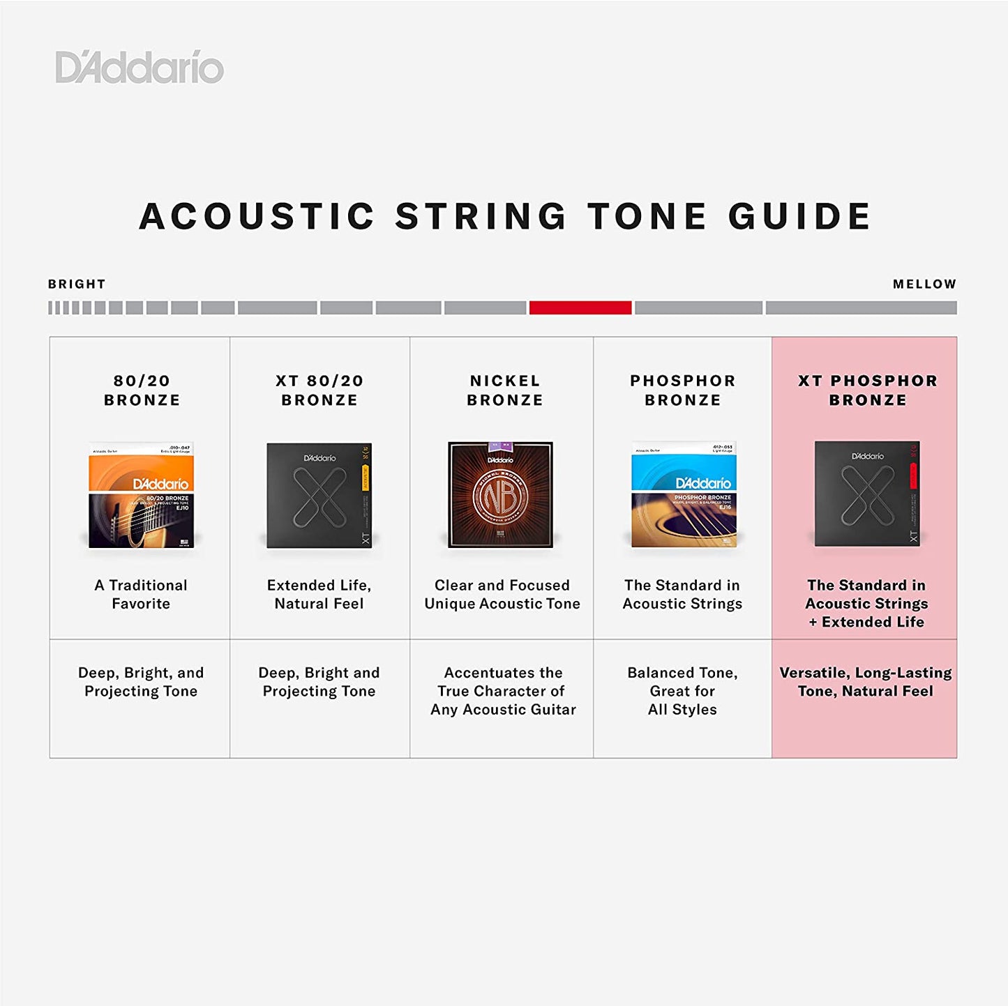D'Addario XT Phosphor Bronze Acoustic Guitar Strings, 12-String Light, 10-47 - XTAPB1047-12 - Poppa's Music