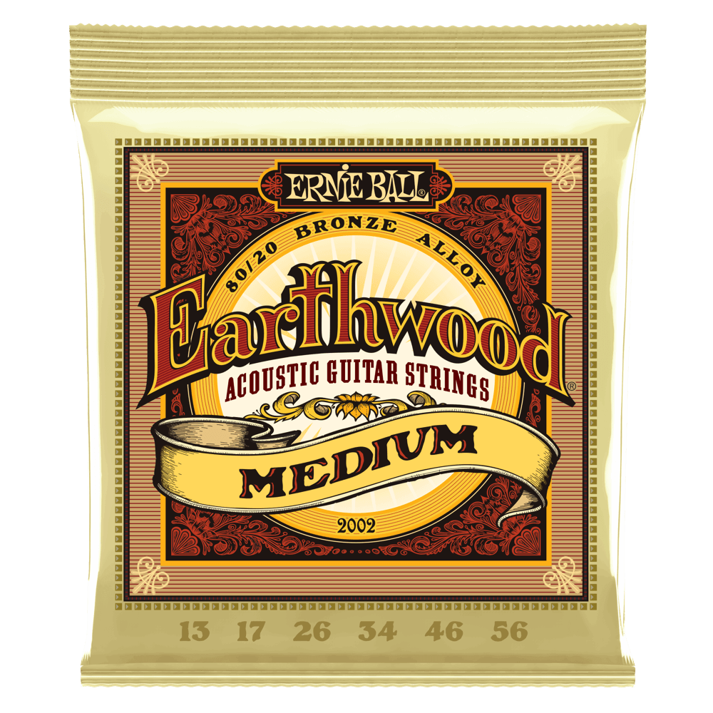 Ernie Ball Earthwood Medium 80/20 Bronze Acoustic Guitar Strings - 13-56 Gauge - 2002 - Poppa's Music
