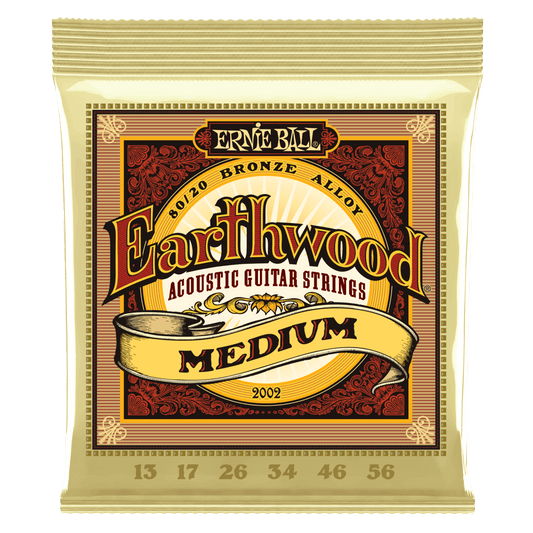 Ernie Ball Earthwood Medium 80/20 Bronze Acoustic Guitar Strings - 13-56 Gauge - 2002 - Poppa's Music