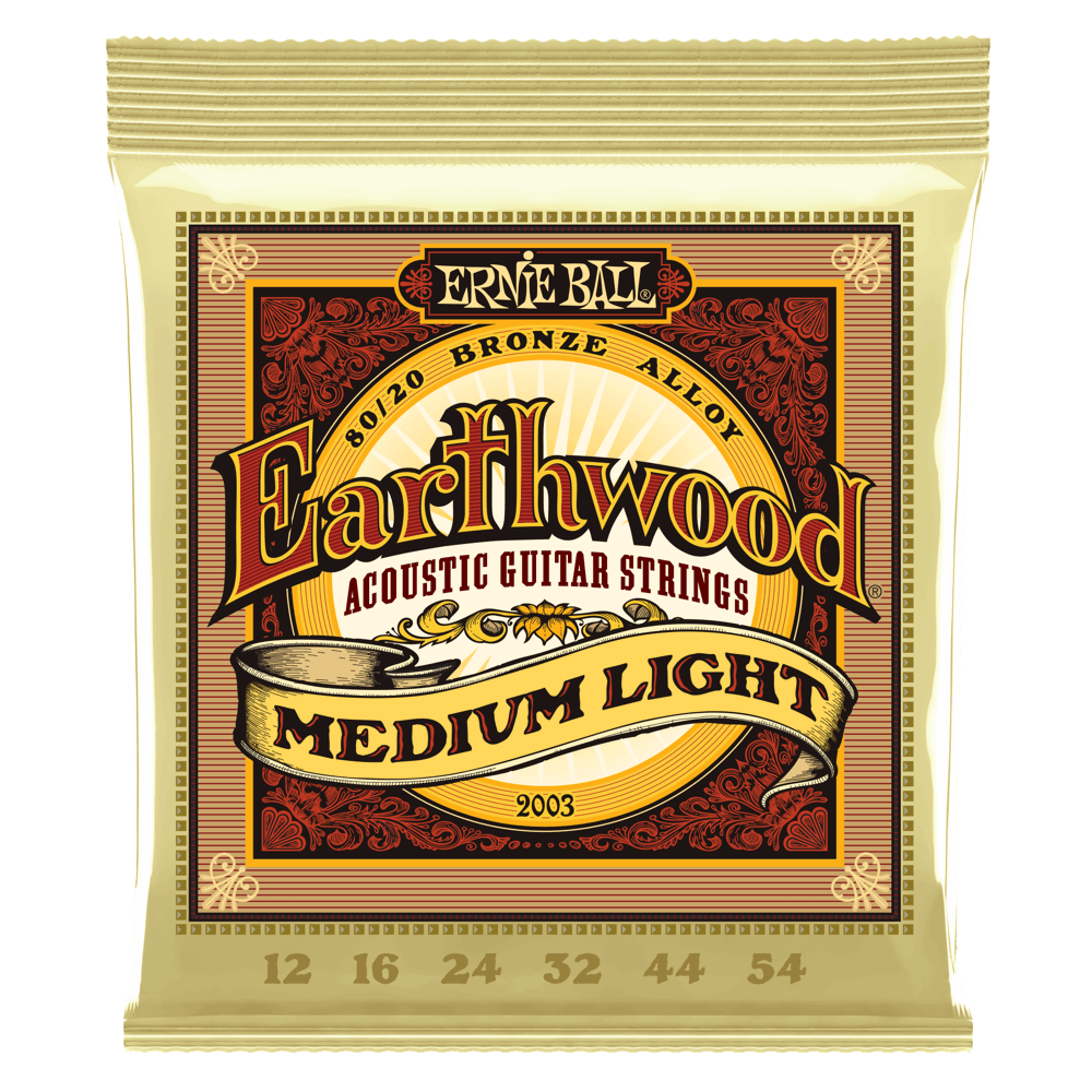Ernie Ball Earthwood Medium Light 80/20 Bronze Acoustic Guitar Strings - 12-54 Gauge - 2003 - Poppa's Music