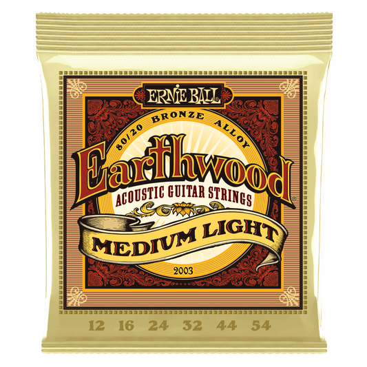 Ernie Ball Earthwood Medium Light 80/20 Bronze Acoustic Guitar Strings - 12-54 Gauge - 2003 - Poppa's Music