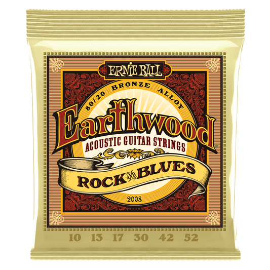 Ernie Ball Earthwood Rock And Blues W/Plain G 80/20 Bronze Acoustic Guitar Strings - 10-52 Gauge - 2008 - Poppa's Music