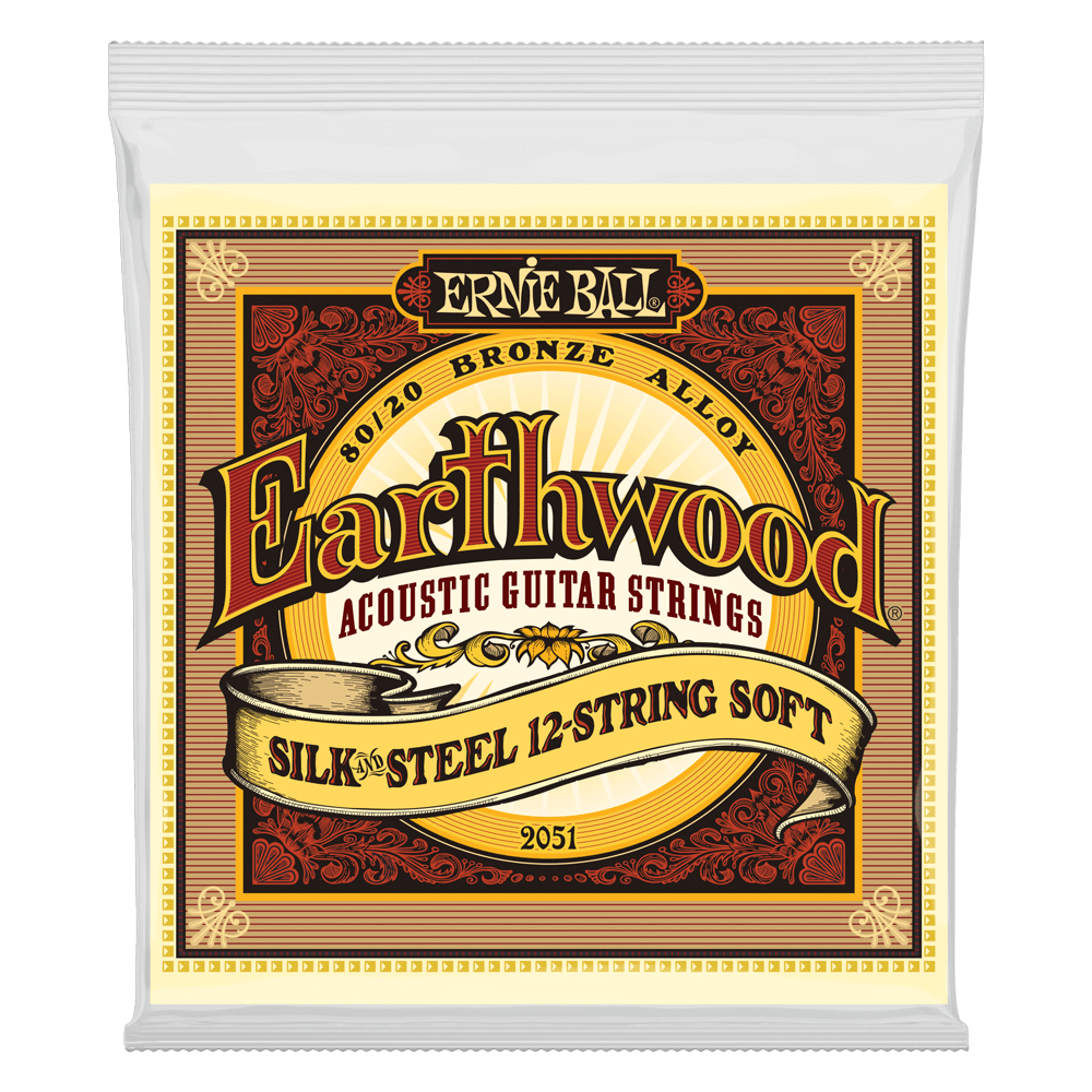 Ernie Ball Earthwood Silk & Steel Soft 12-String 80/20 Bronze Acoustic Guitar Strings - 9-46 Gauge - 2051 - Poppa's Music
