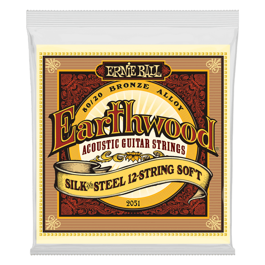 Ernie Ball Earthwood Silk & Steel Soft 12-String 80/20 Bronze Acoustic Guitar Strings - 9-46 Gauge - 2051 - Poppa's Music