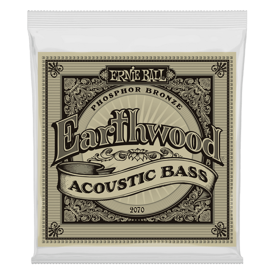 Ernie Ball Earthwood Phosphor Bronze Acoustic Bass Strings - 45-95 Gauge - 2070 - Poppa's Music