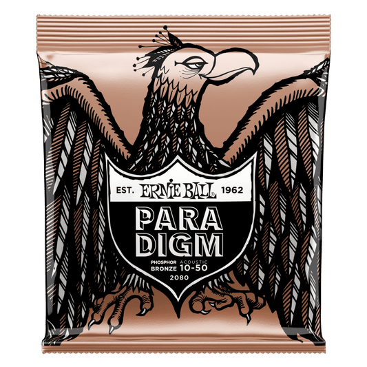 Ernie Ball Paradigm Extra Light Phosphor Bronze Acoustic Guitar Strings - 10-50 Gauge - 2080 - Poppa's Music