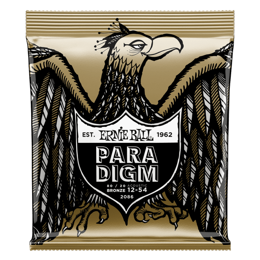 Ernie Ball Paradigm Medium Light 80/20 Bronze Acoustic Guitar Strings - 12-54 Gauge - 2086 - Poppa's Music