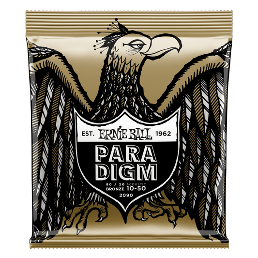 Ernie Ball Paradigm Extra Light 80/20 Bronze Acoustic Guitar Strings - 10-50 Gauge - 2090 - Poppa's Music