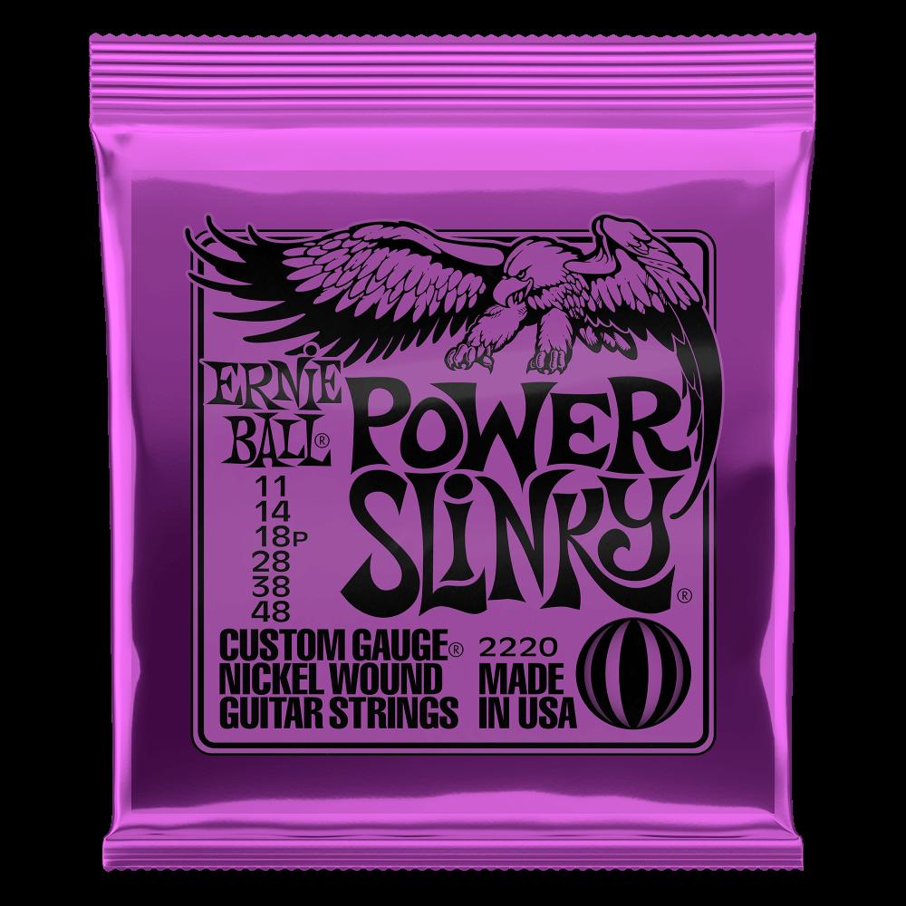 Ernie Ball Power Slinky Nickel Wound Electric Guitar Strings - 11-48 Gauge - 2220 - Poppa's Music