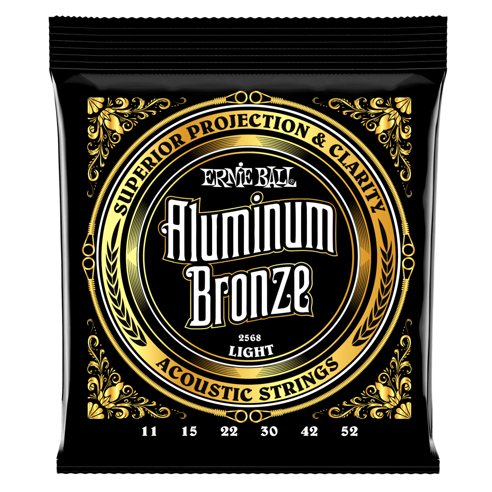 Ernie Ball Light Aluminum Bronze Acoustic Guitar Strings - 11-52 Gauge - 2568 - Poppa's Music