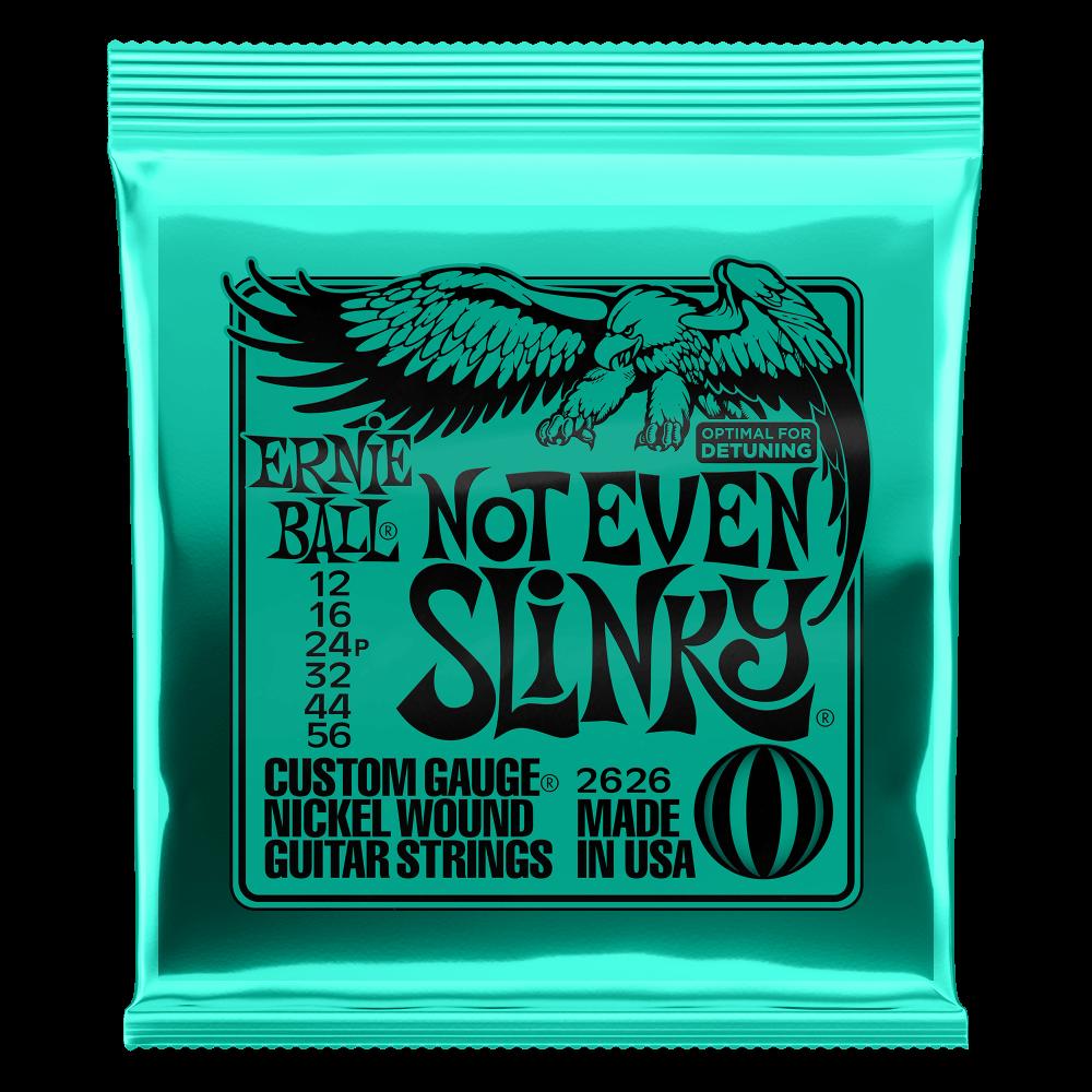 Ernie Ball Not Even Slinky Nickel Wound Electric Guitar Strings - 12-56 Gauge - 2626 - Poppa's Music