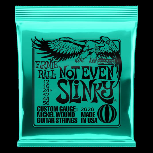 Ernie Ball Not Even Slinky Nickel Wound Electric Guitar Strings - 12-56 Gauge - 2626 - Poppa's Music