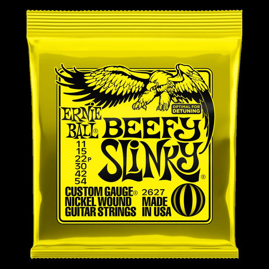 Ernie Ball Beefy Slinky Nickel Wound Electric Guitar Strings - 11-54 Gauge - 2627 - Poppa's Music