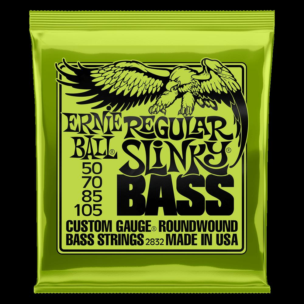 Ernie Ball Regular Slinky Nickel Wound Electric Bass Strings - 50-105 Gauge - 2832 - Poppa's Music