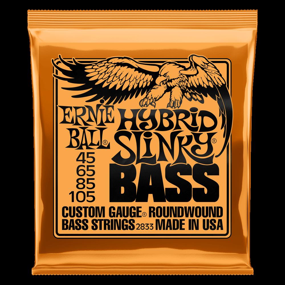 Ernie Ball Hybrid Slinky Nickel Wound Electric Bass Strings - 45-105 Gauge - 2833 - Poppa's Music