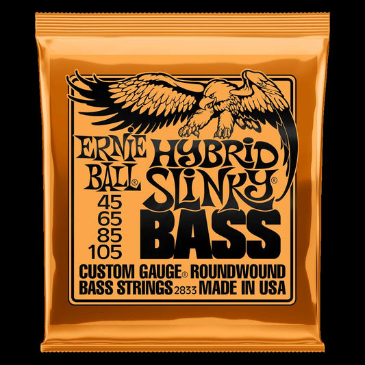 Ernie Ball Hybrid Slinky Nickel Wound Electric Bass Strings - 45-105 Gauge - 2833 - Poppa's Music