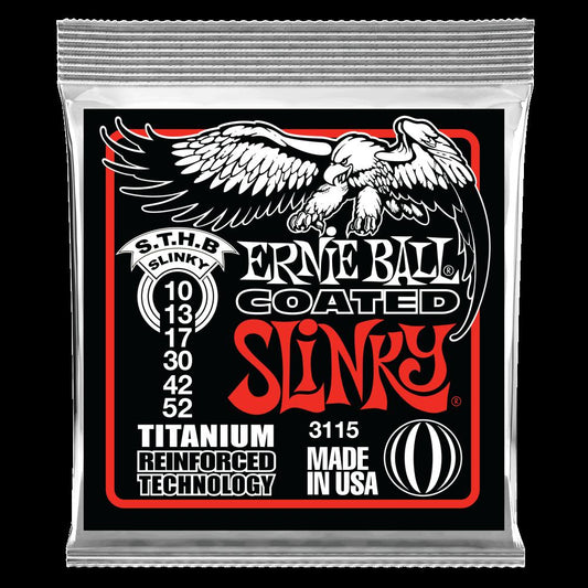 Ernie Ball Coated Slinky Titanium Skinny Top/ Heavy Bottom Electric Guitar Strings - 3115 - Poppa's Music