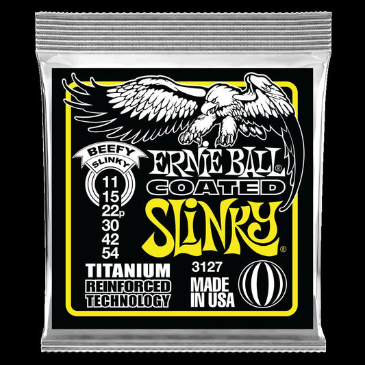 Ernie Ball Beefy Slinky Coated Titanium RPS Electric Guitar Strings -11-54 Gauge - 3127 - Poppa's Music