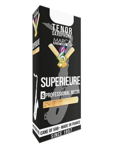 Marca Supérieure Tenor Sax Reeds - 5 Per Box - Premium Tenor Saxophone Reeds from Marca - Just $25.95! Shop now at Poppa's Music