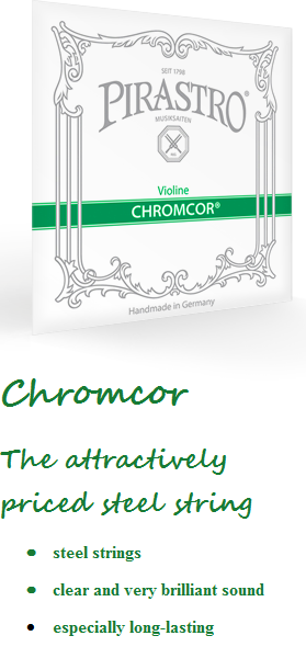 Pirastro Chromcor Violin String Set Ball End 4/4 - Poppa's Music