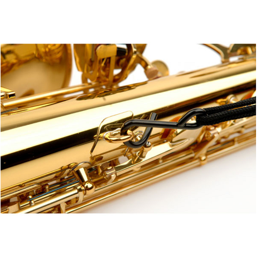 Rico Gray Scales Fabric Stap with Metal Hook for Tenor/Baritone Saxophone - Poppa's Music