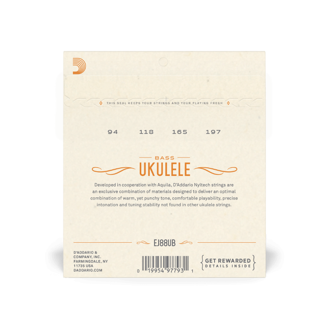 D'addario Nyltech Bass Ukulele Strings - Poppa's Music