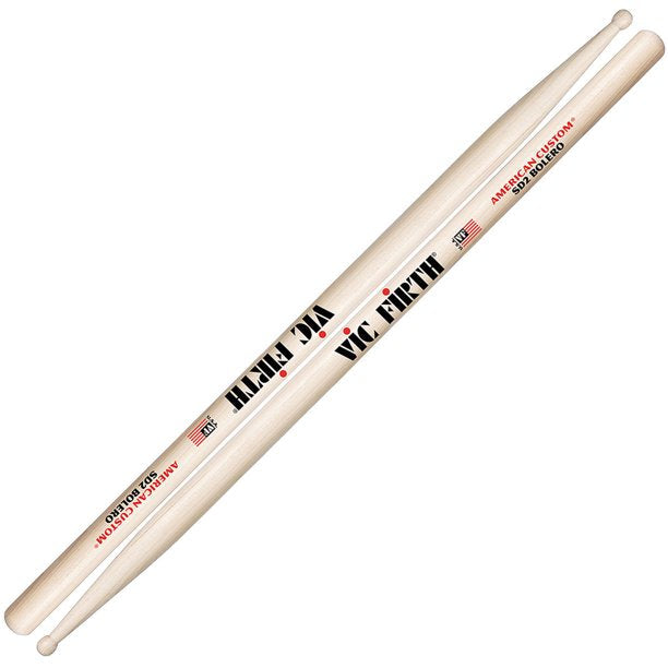 Vic Firth American Custom Maple Drumstick Wooden Tip- SD2- Bolero - Poppa's Music