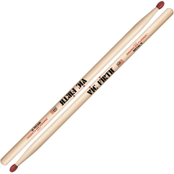 Vic Firth American Classic Hickory Drumstick Nylon Tip- CMN Classic Metal - Poppa's Music