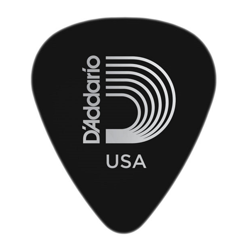 D'addario Planet Black Celluloid Guitar Picks 25 Pack Waves Picks - Poppa's Music 
