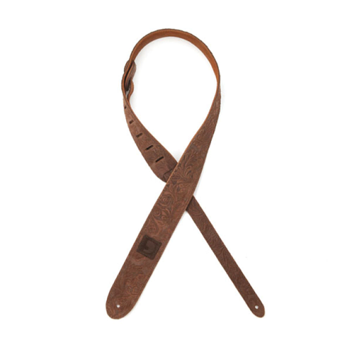 D'addario Planet Waves Embossed Western Suede Leather Guitar Strap - Poppa's Music