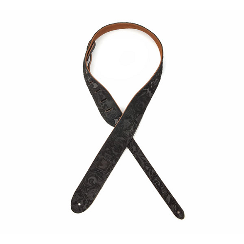 D'addario Planet Waves Embossed Western Suede Leather Guitar Strap - Poppa's Music