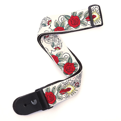 D'addario Planet Waves Dia DE Los Muertos Woven Guitar Strap - Poppa's Music