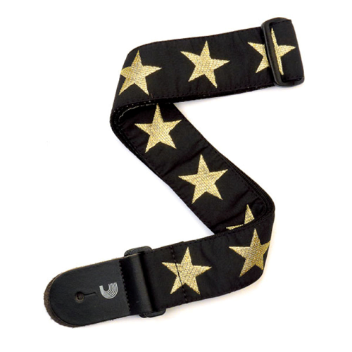 D'addario Planet Waves Gold Star Woven Guitar Strap - Poppa's Music