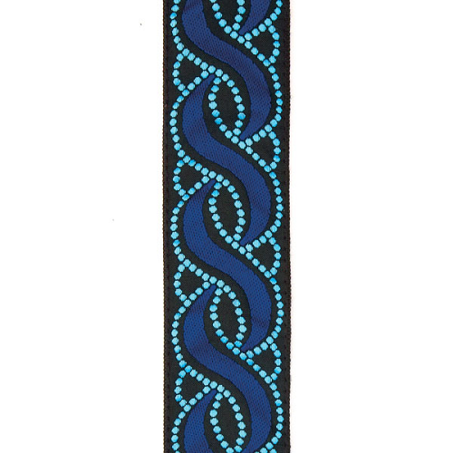 D'addario Planet Waves Blue Twist Guitar Strap - Poppa's Music