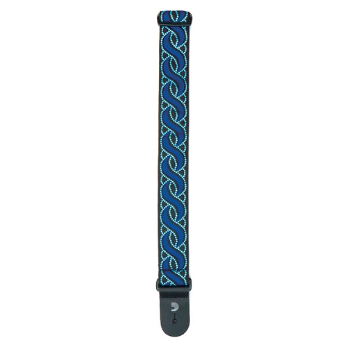 D'addario Planet Waves Blue Twist Guitar Strap - Poppa's Music