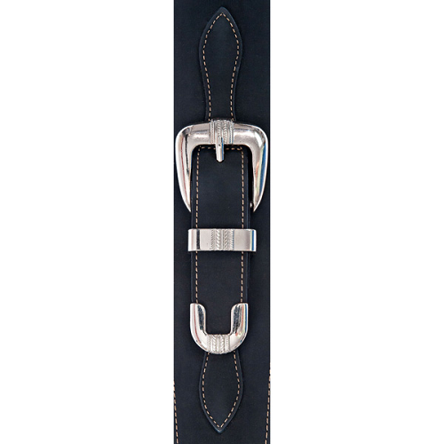 D'addario Planet Waves Black Leather Strap W/ Belt Buckle - Poppa's Music