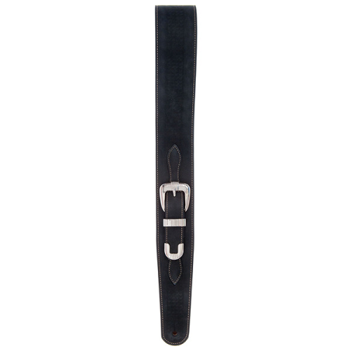 D'addario Planet Waves Black Leather Strap W/ Belt Buckle - Poppa's Music