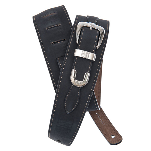 D'addario Planet Waves Black Leather Strap W/ Belt Buckle - Poppa's Music