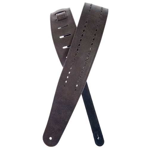 D'addario Planet Waves Vented Leather Strap W/ Black Rows - Poppa's Music