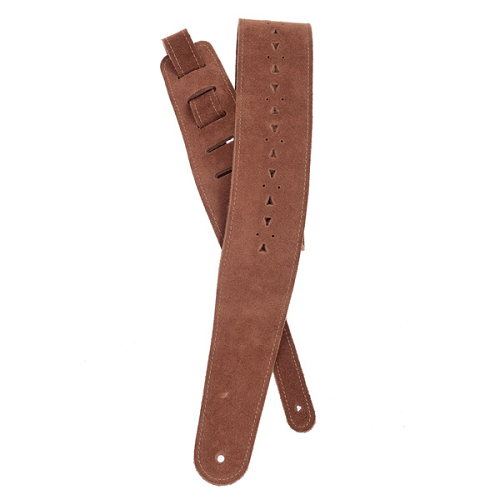 D'addario Planet Waves Vented Leather Strap W/ Honey Suede Apache - Poppa's Music