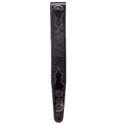 D'addario Planet Waves Premium Leather Onyx Guitar Strap - Poppa's Music