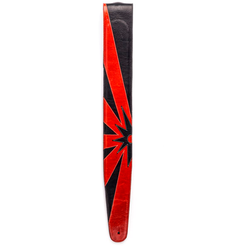 D'addario Planet Waves Crimson Burst Premium Leather Strap - Poppa's Music