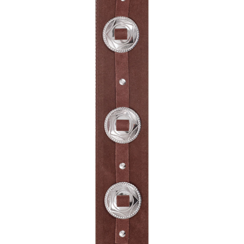 D'addario Planet Waves Conchos Leather Guitar Strap - Poppa's Music