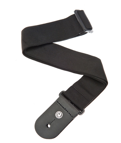 D'addario Planet Waves Woven Guitar STRAP, Black Tube - Poppa's Music