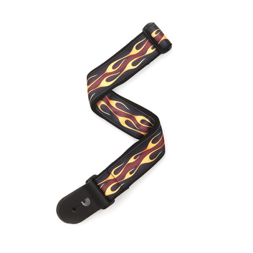 D'addario Planet Waves Hot Rod Flame Woven Guitar Strap - Poppa's Music