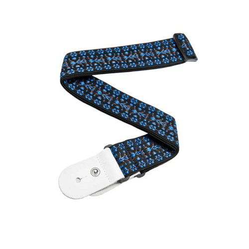 D'addario Planet Waves BLUE/BLACK Hootenanny Woven Guitar Strap - Poppa's Music