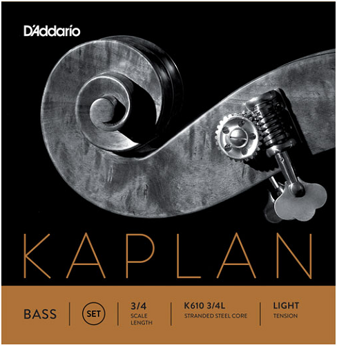 D'addario Kaplan Double Bass String SET, 3/4 Scale, Light Tension - Poppa's Music
