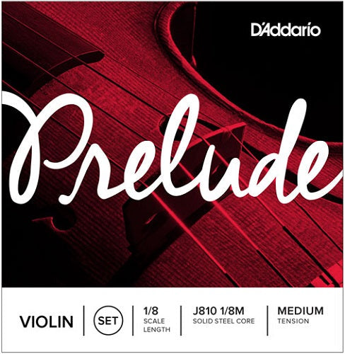 D'addario Prelude Violin String SET, 1/8 Scale, Medium Tension - Poppa's Music